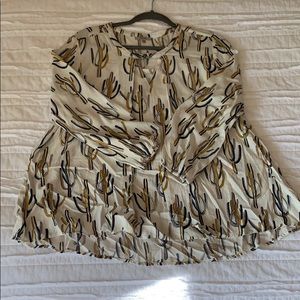 Cactus print top